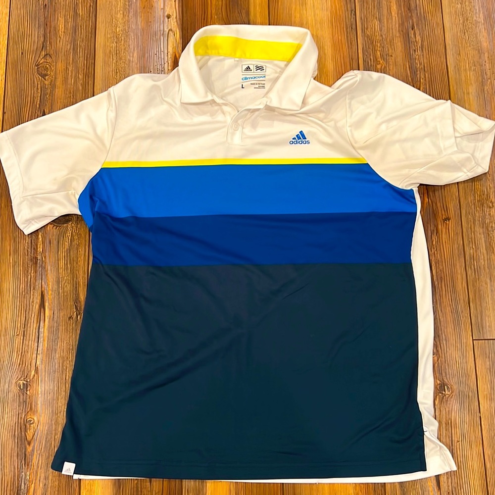 Adidas “climacool” golf shirt. LG